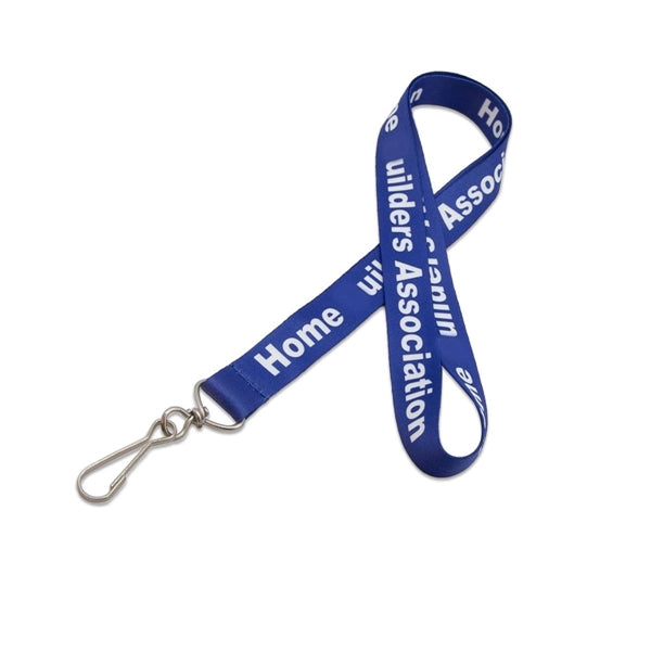 Custom 3/4" Polyester Lanyard w/ Metal Swivel J Hook