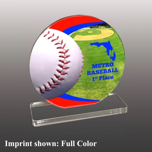 Baseball Themed Acrylic Award - Ultra Vivid Color