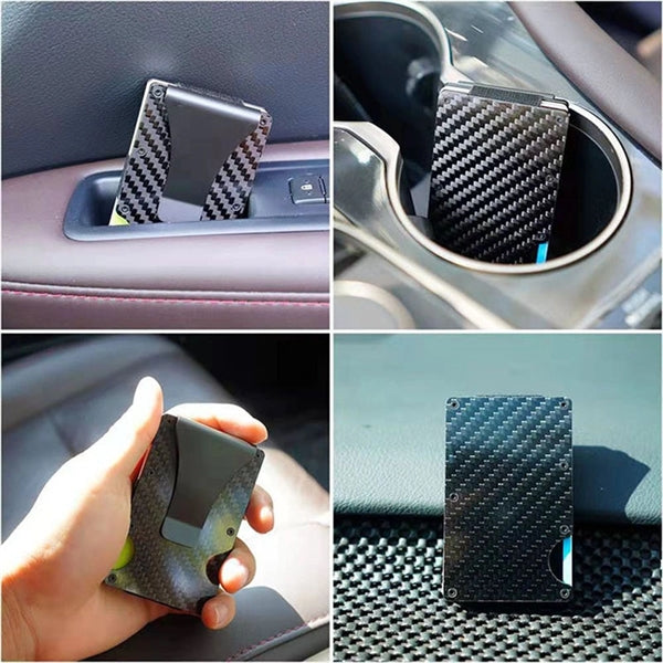 Carbon Fiber Wallet RFID Blocking Credit Card Holder