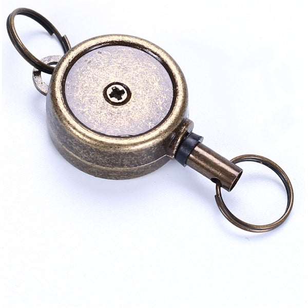 Metal Zinc Alloy Round Badge Reel w/ Keyring