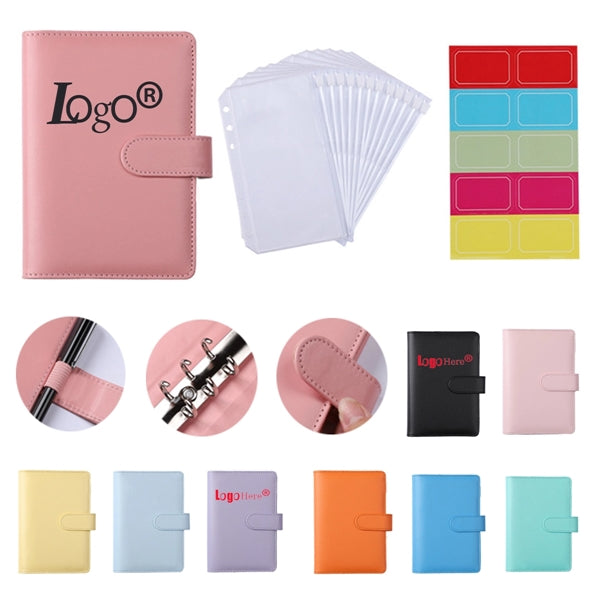 A6 Pu Leather Loose Leaf Ring Binder