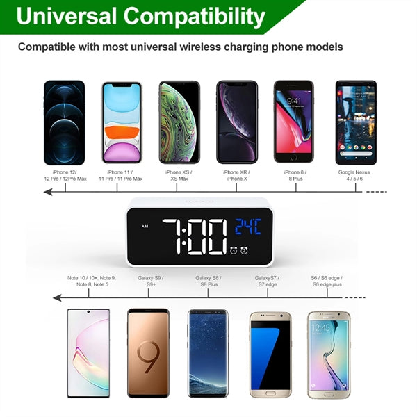 Wireless Charging Alarm Clock