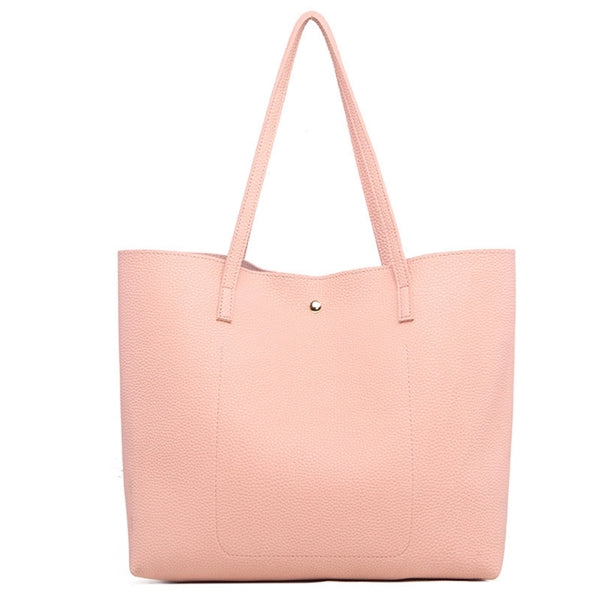 Women PU Faux Leather Tote Bag