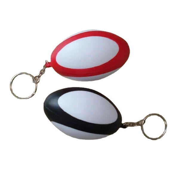 PU Rugby Stress Reliever Ball Key Chain