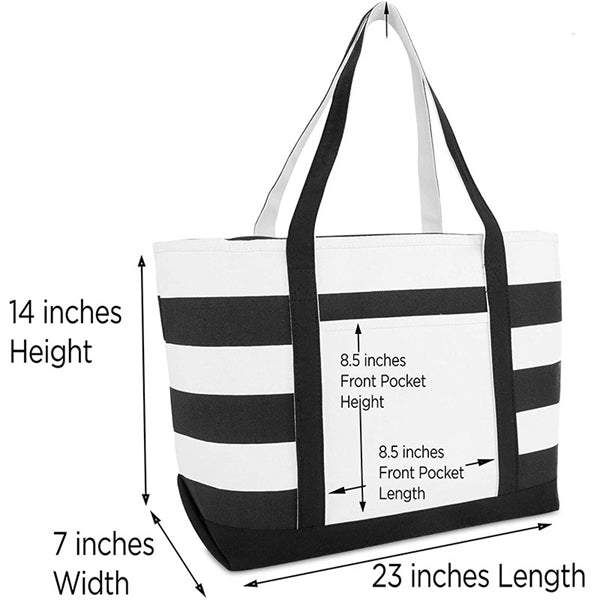 Cotton Canvas Nautical Tote Bag