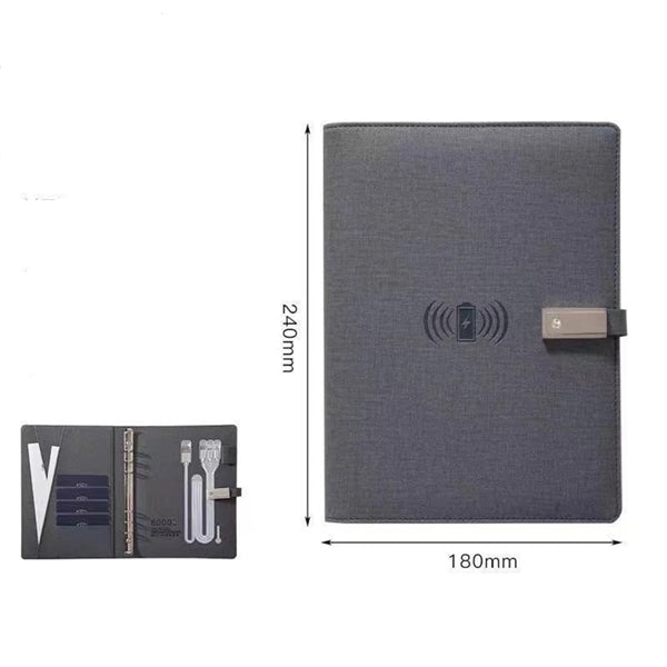 Wireless Charging Notebook With 16Gb U Disk 8000Mah