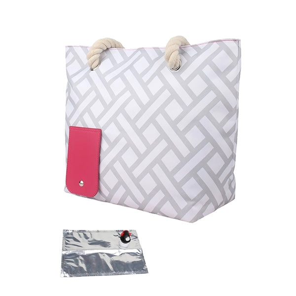 Beach Wine Purse With Hidden Insulated Compartment