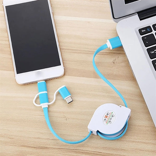 Retractable USB 3in1 Charging Cable