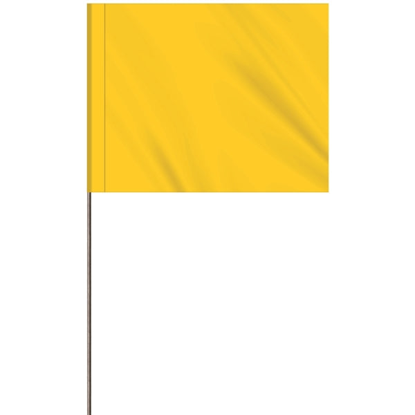 1-Color 4 x 5" Custom Marking Flag with 30" Wire Staff