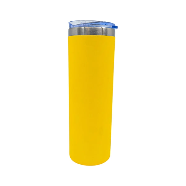 22 oz Rubberized Stainless Steel Slim Tumbler