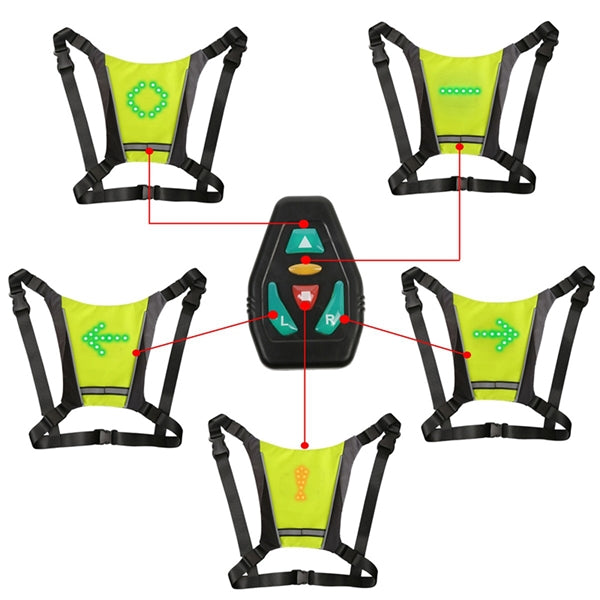 Wireless Remote Cycling Turn Signal Vest