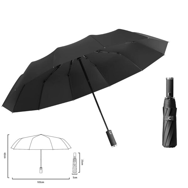 Auto Folding Umbrella With LED Light