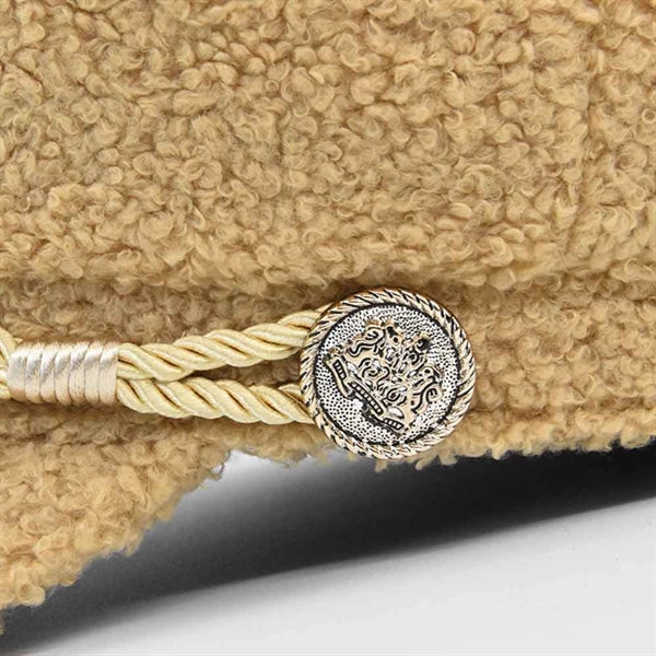 Cadet Army Cap Military Style Sherpa Flat Hat