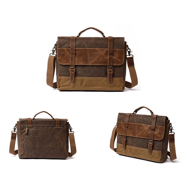 Canvas Leather Computer Laptop Bag