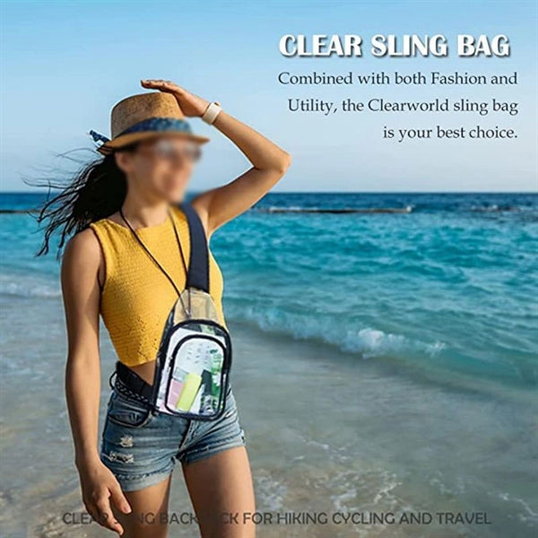 Multipurpose Clear Crossbody Sling Backpack