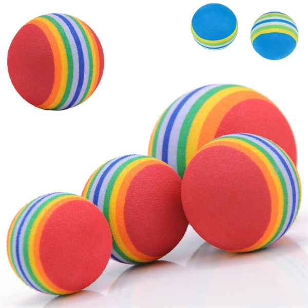 Foam Rainbow Pet Toy Ball