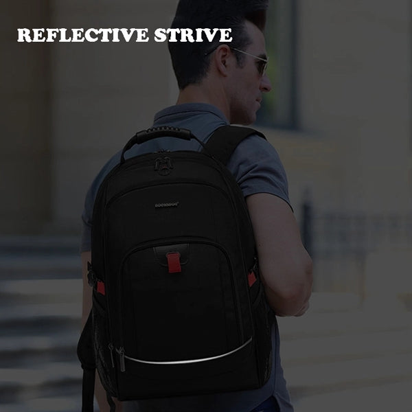 Large Capacity Backpack With Reflective Stripe
