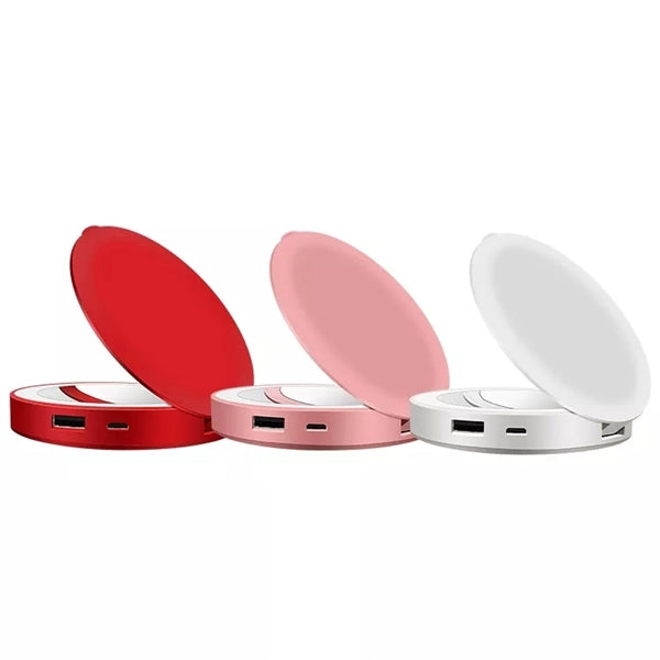 4 In 1 Power Bank Makeup Mirror With Light