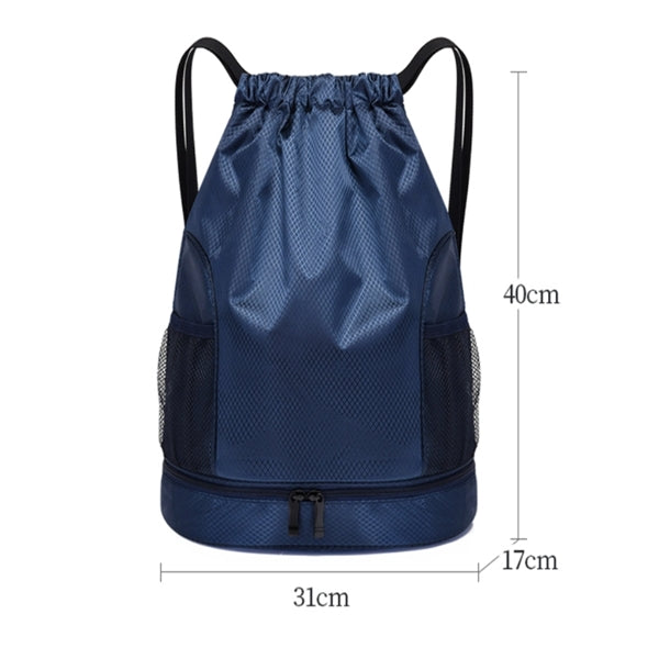 Drawstring Backpack With Shoe Compartment