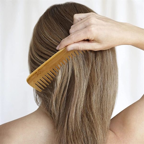 Natural Bamboo Comb Hairbrush Set