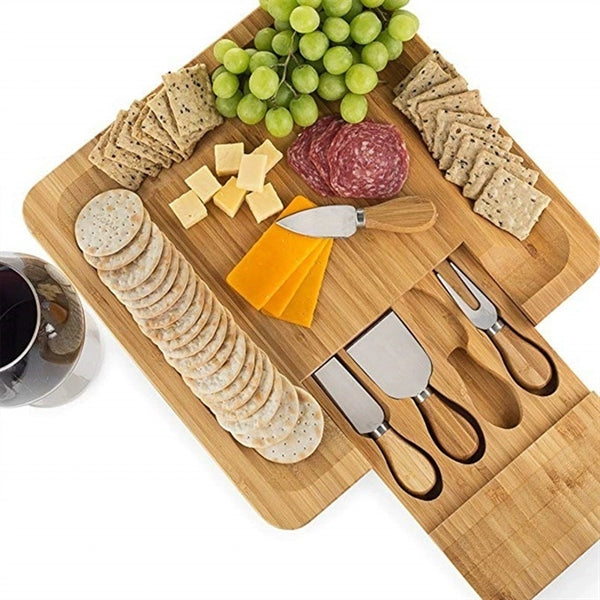 4-Piece Bamboo Cheese Tray