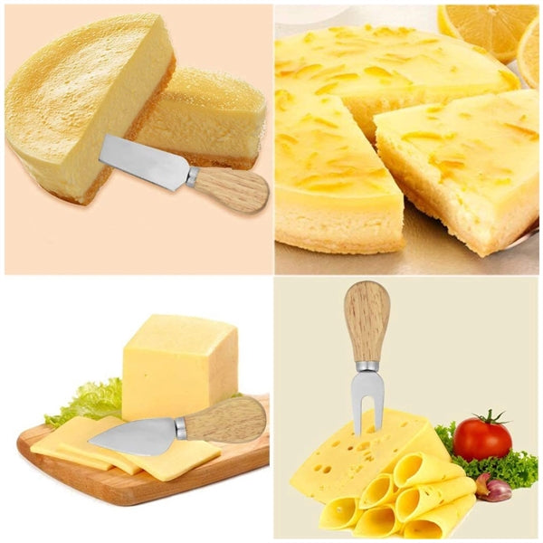 4 Pieces Wooden Cheese Tool Set