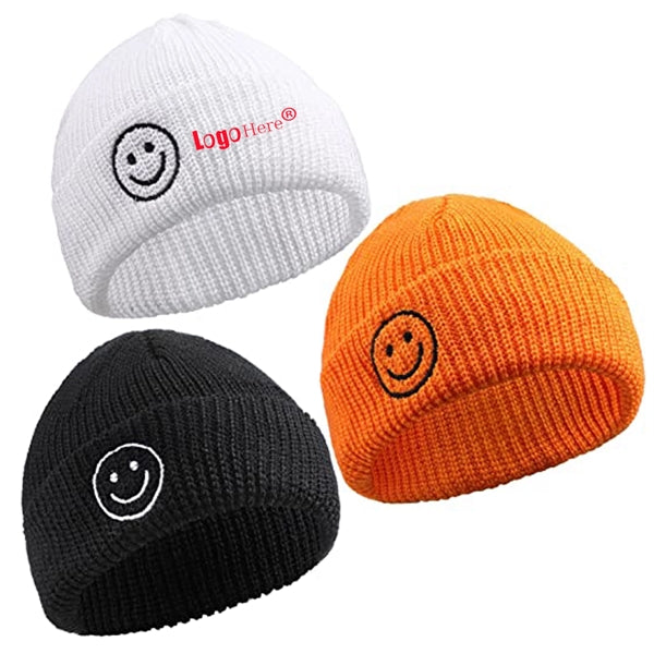 Winter Toddler Kids Hat Big Smile Knitted Beanie