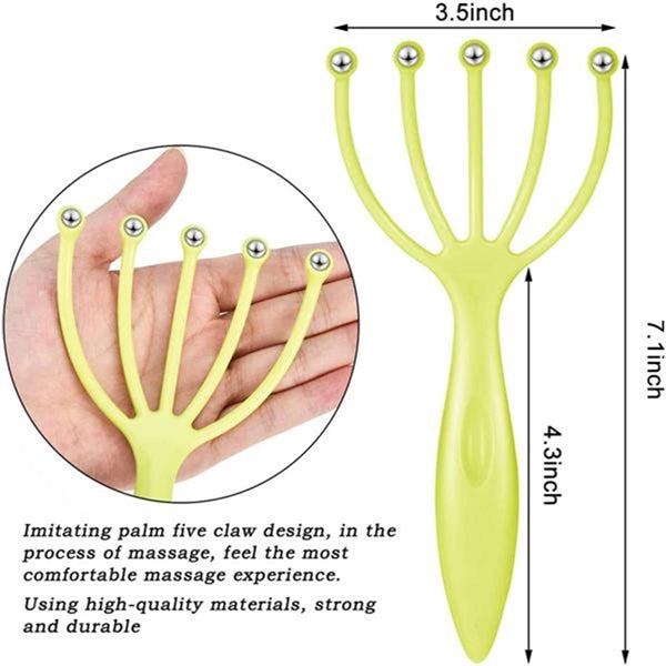 Handy Scalp Massager With Small Steel Beads