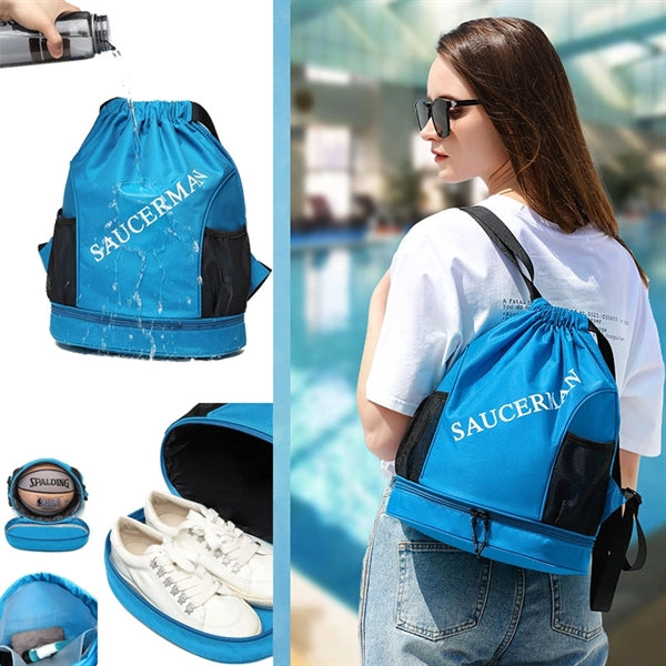 Drawstring Backpack Sports Gym String Bag Sackpack