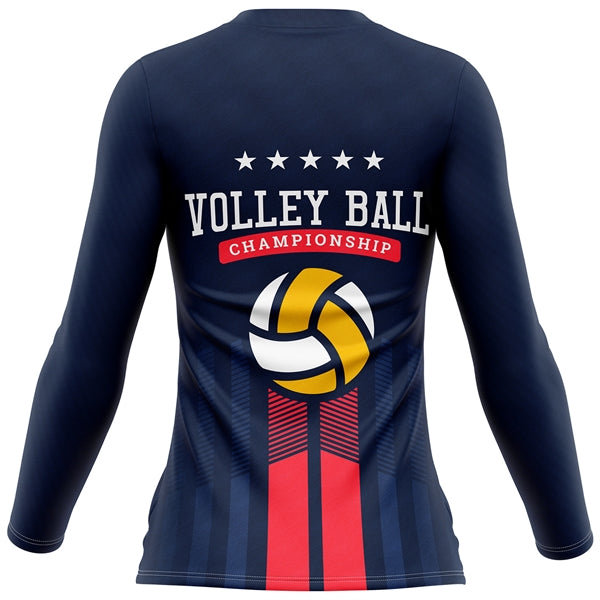 Women's 180 GSM Poly Interlock Long Sleeve V-Neck T-Shirt