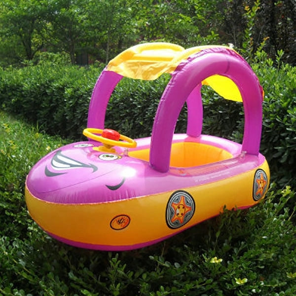 Baby Pool Float with UPF 50+ Canopy
