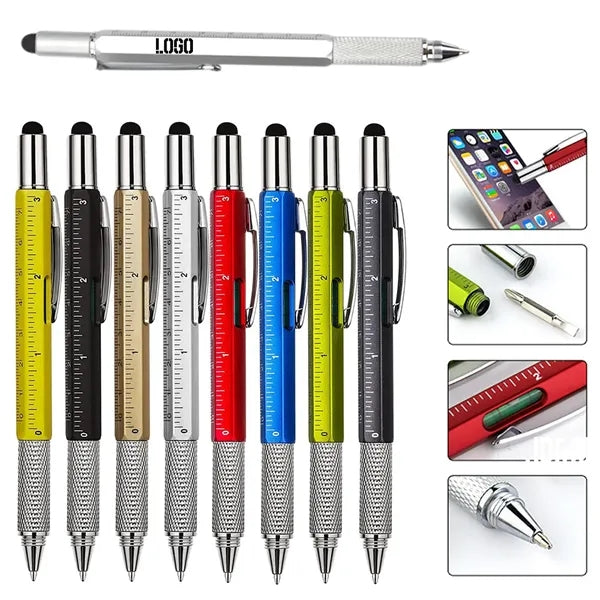 6 in 1 Multitool Tech Stylus Ballpoint Pen