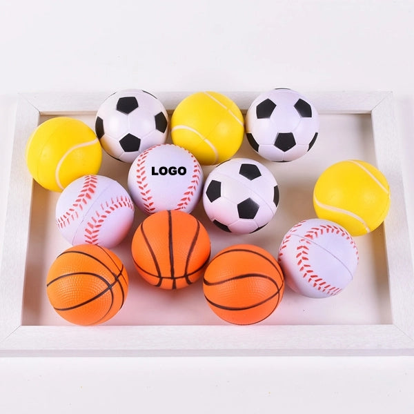 2.5" Sports Squeezable Stress Reliever Balls