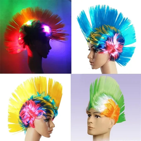 LED Light Up Mohawk Wig