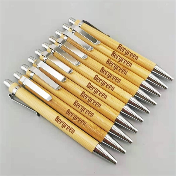 Bamboo Retractable Ballpoint Pen