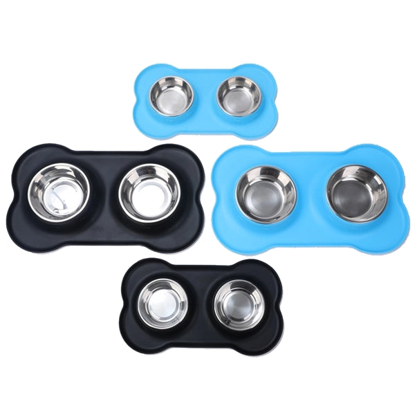 Pet Bowls With Skid Resistant Silicone Mat