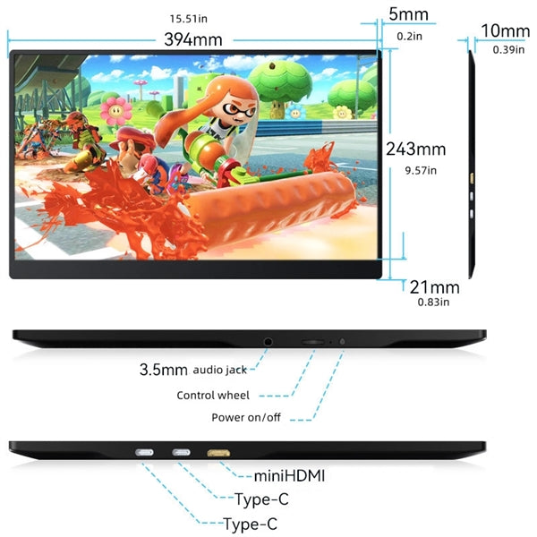 17.3" 1080P 240Hz Portable Gaming Monitor