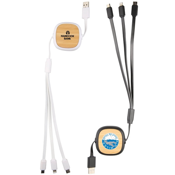 Bamboo Extendable 3-In-1 Charge Cord