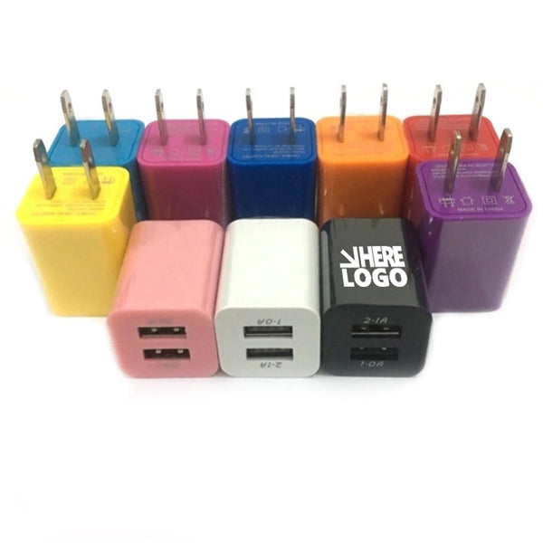MOQ 50 2 Dual USB wall Charger Adapter