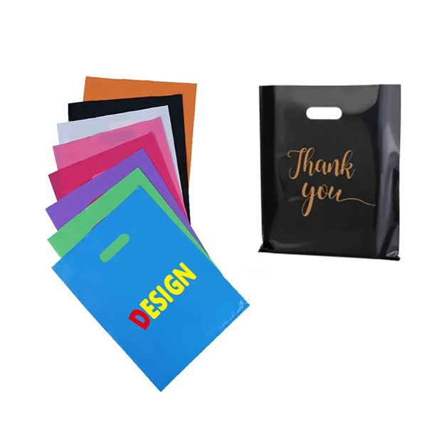 Plastic Shopping Bag With Die Cut Handle