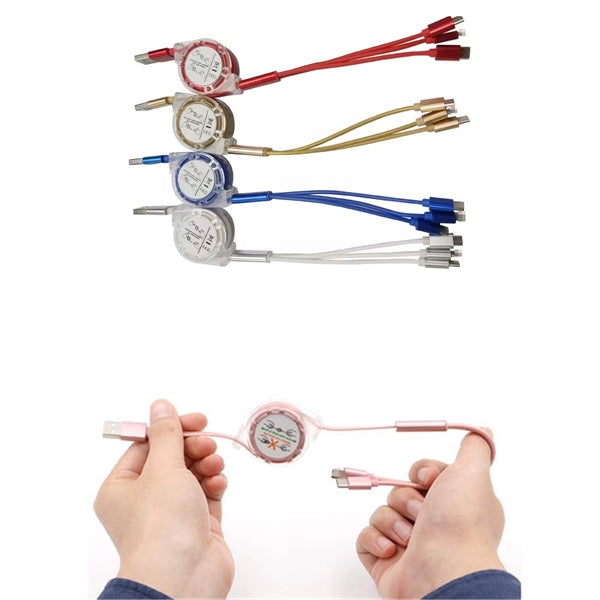 3-in-1 Telescopic USB Charge Cable