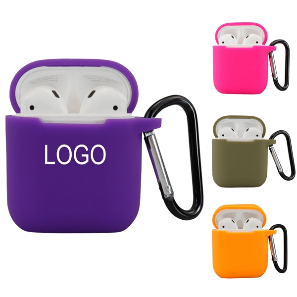 MOQ100 Silicone Earbud box w/ Carabiner