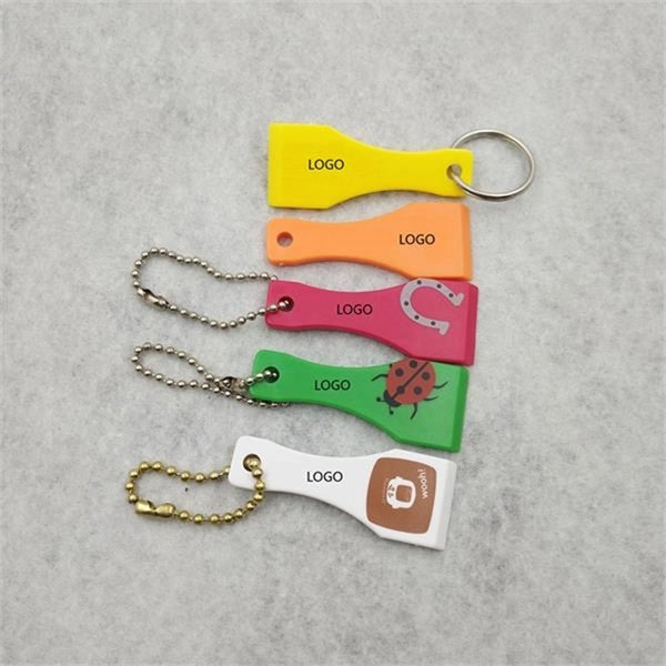 Customized Lottery Scraper With Beaded Metal Chain