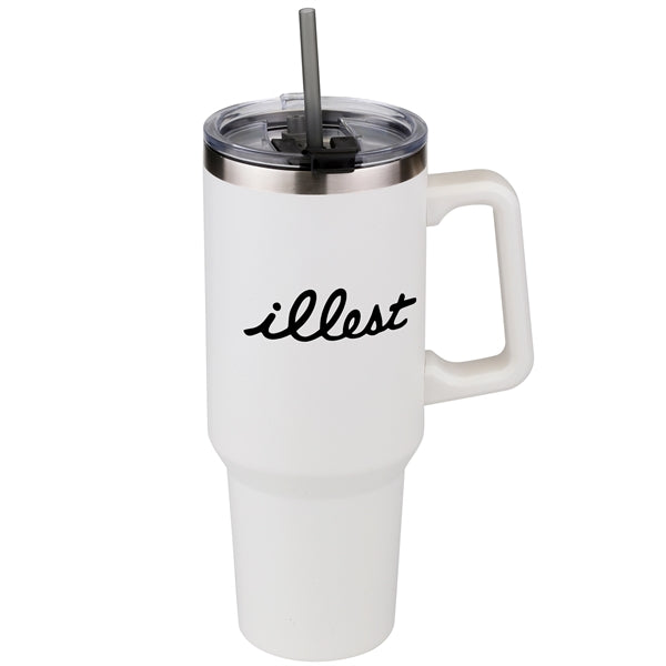Sequoia 40oz Double-Wall Stainless Travel Mug with Straw