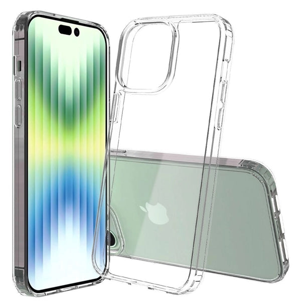 iPhone 14 Pro Max Clear Hard-Shell Case w/ TPU Edges