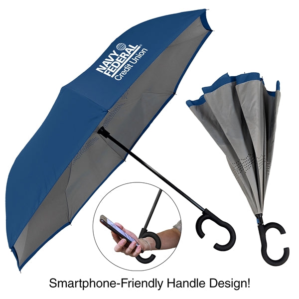 The ViceVersa Inverted Umbrella - Smartphone-Friendly Handle