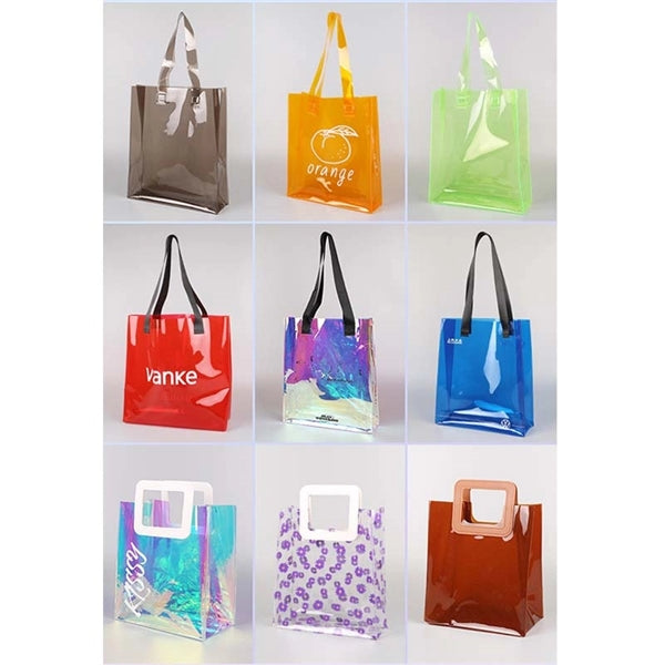 Custom PVC Holographic Rainbow Iridescent Tote Bag