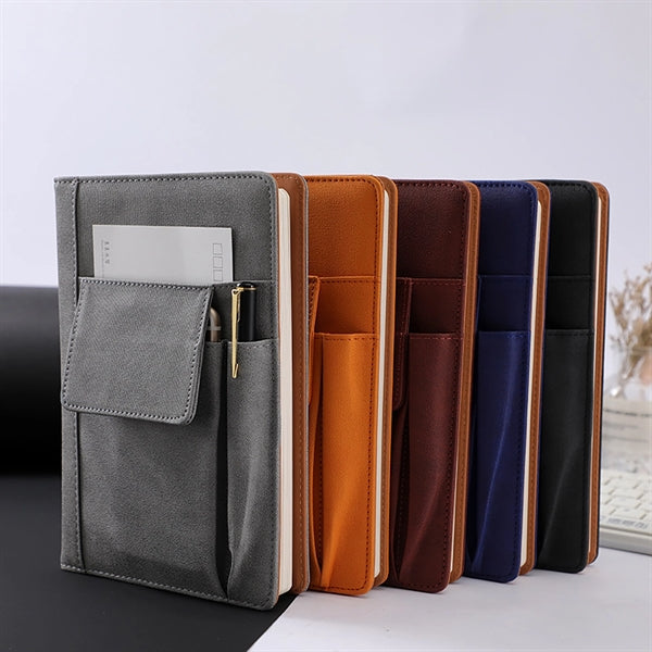 Multi-Function Business A5 Notebook With Phone Pocket