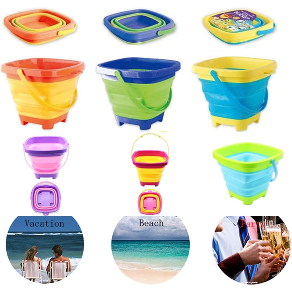 Sand Beach Buckets Colorful Plastic Pails