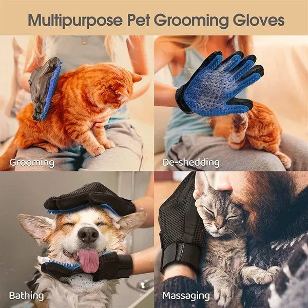 Pet Grooming Gloves Set